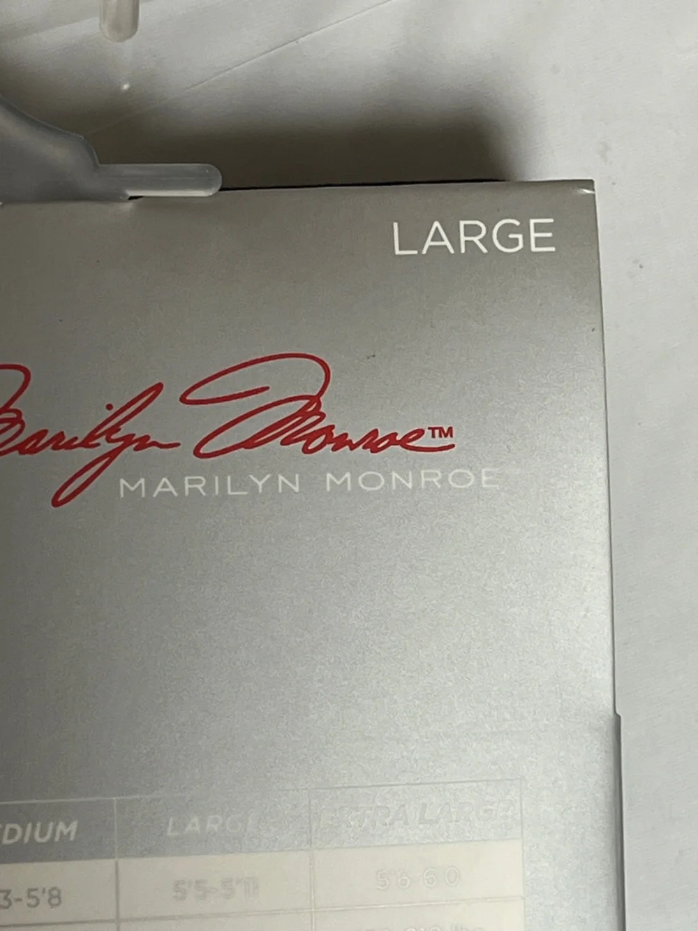 Marilyn Monroe Opaque Tights Black Large L NWT Hosiery